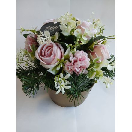  Pasztell rózsaszín kegyeleti tál