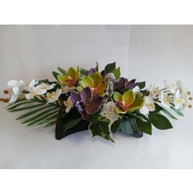 Orchideás nagyméretű kegyeleti tál